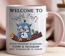 Cute owl night shift nurse ceramic mug