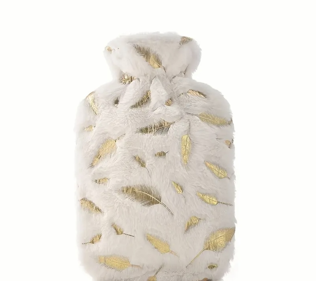 Golden feathers hot water Bottle 