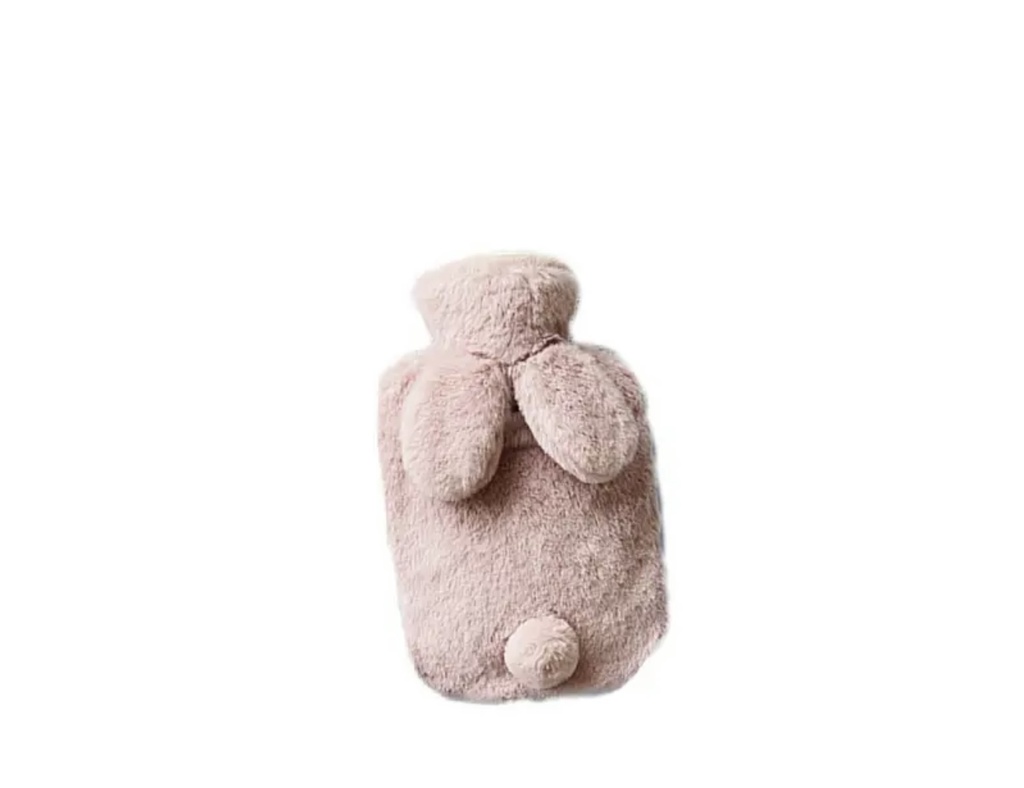 Plush bunny ears & tail hot water bottle