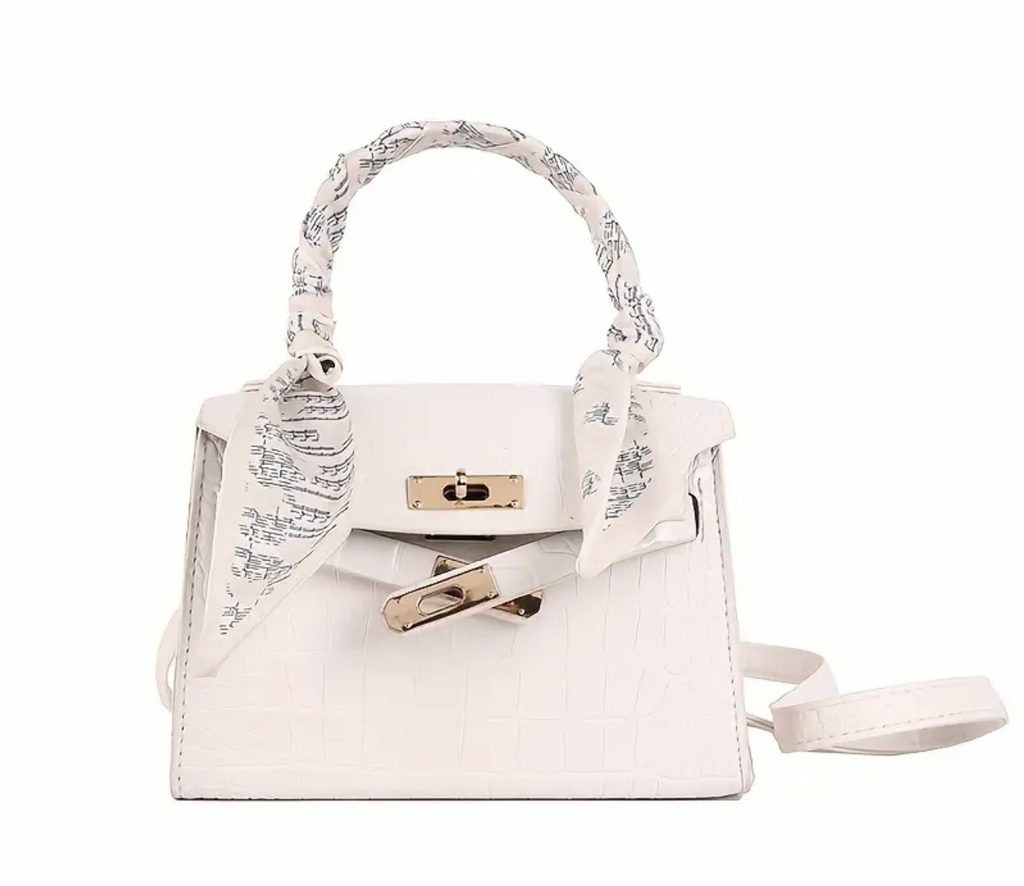 Mini crocodile pattern square Crossbody Bag 