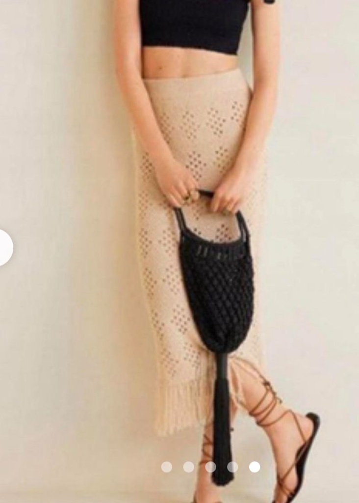 Stylish Black Macrame Bag