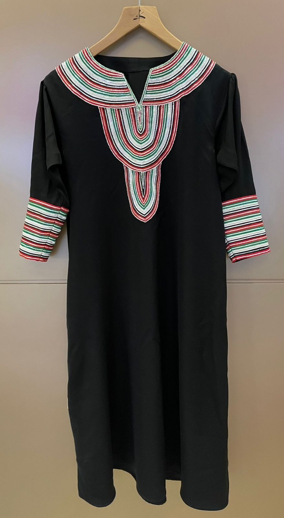 National day dress handcrafted with traditional Talli work
