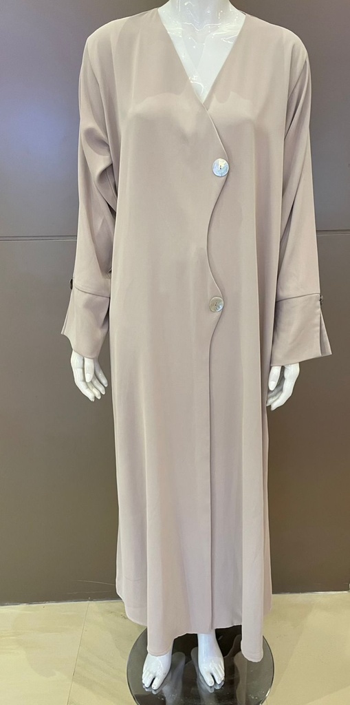 Beautiful Wave-Line Abaya with a Big Button