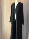 Elegant Black Abaya With Blue Beads