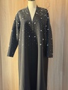 Chic Black Beaded Abaya