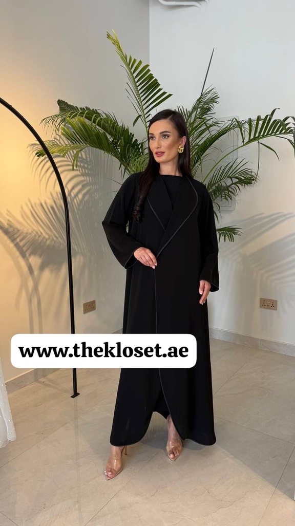 Classic Black Abaya With Shella