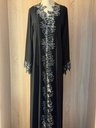 Charming Open Abaya with Sparkly Silver Beads