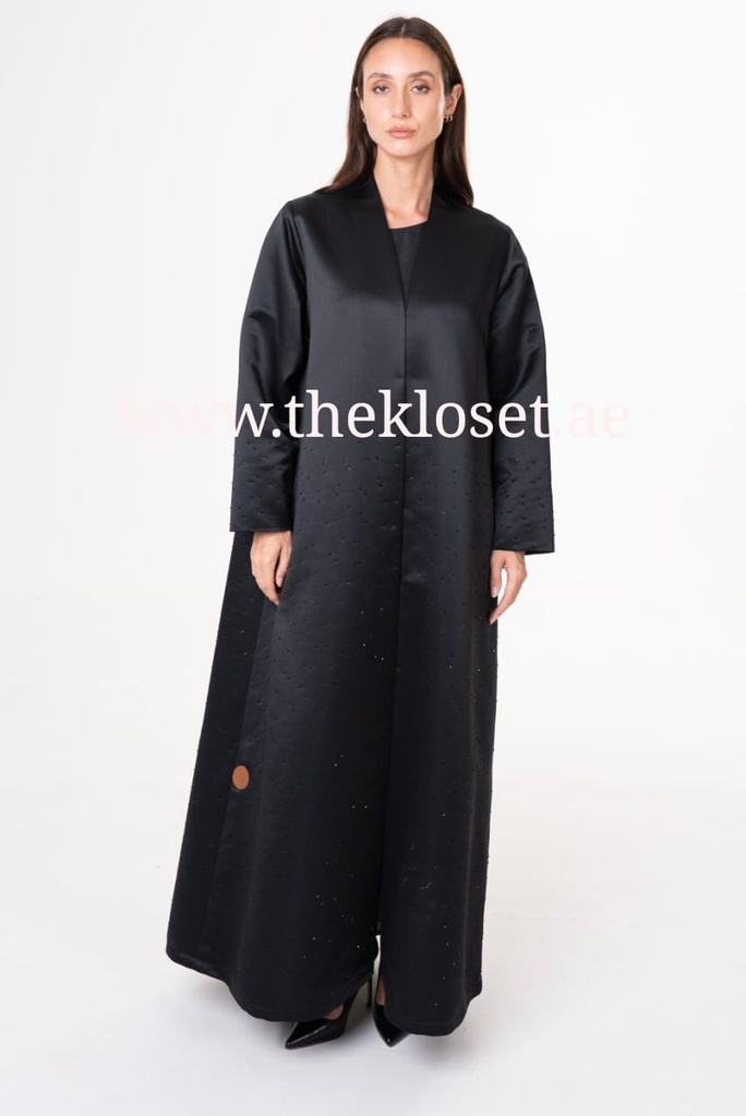 Beads Black Abaya