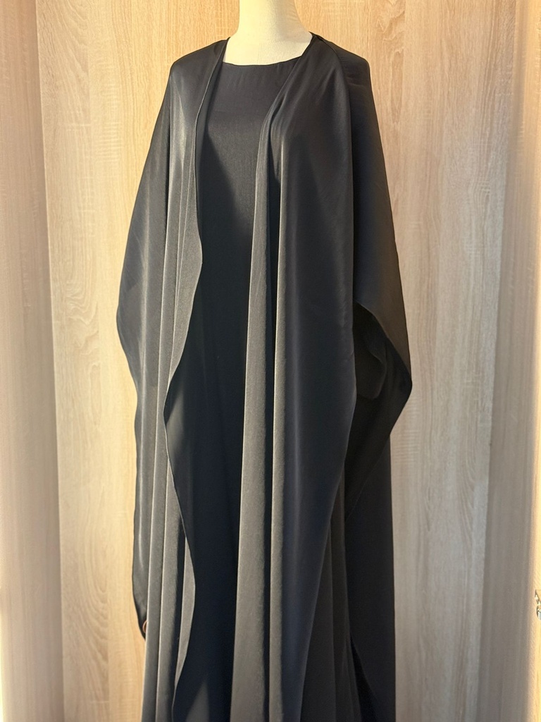 Black Abaya With Long Sleeves Inner 