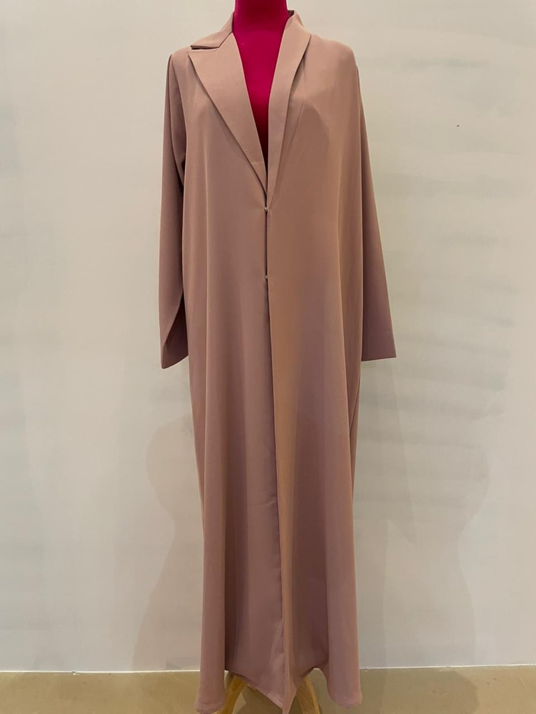 Pink Abaya With Collar