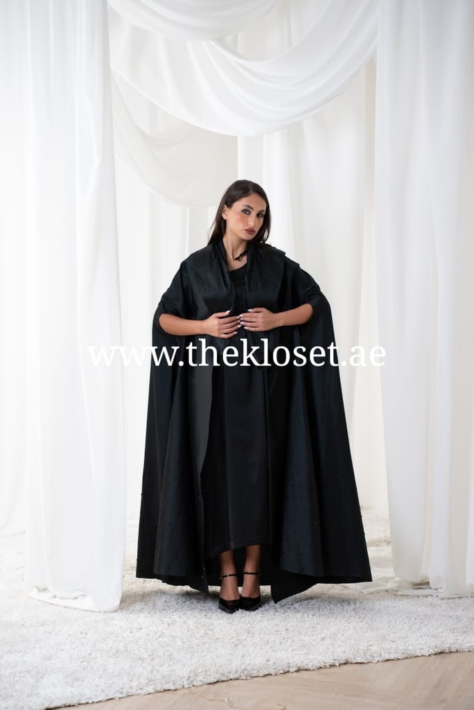Luxe Draped Collar Abaya