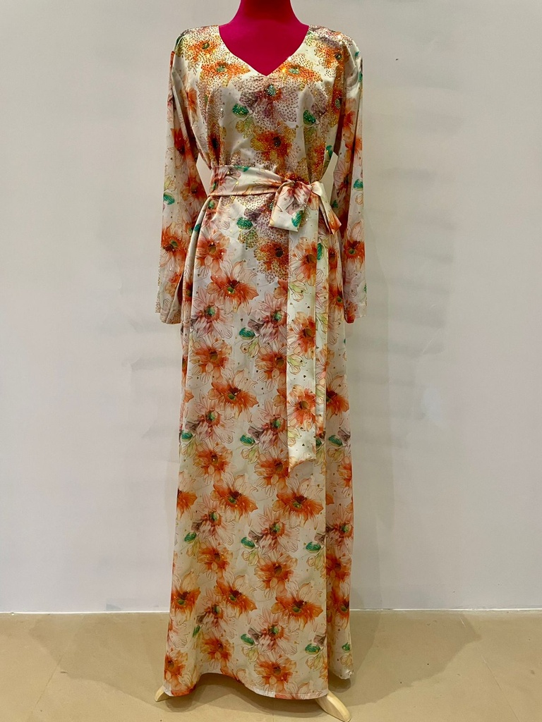 V-Neck Floral Maxi Dress