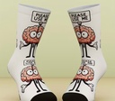 Unisex Outdoor Socks With Brain Print