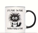 Positive Vibes Mug - Elegant Cartoon Design