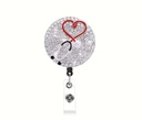 Rhinestone stethoscope ID Badge  