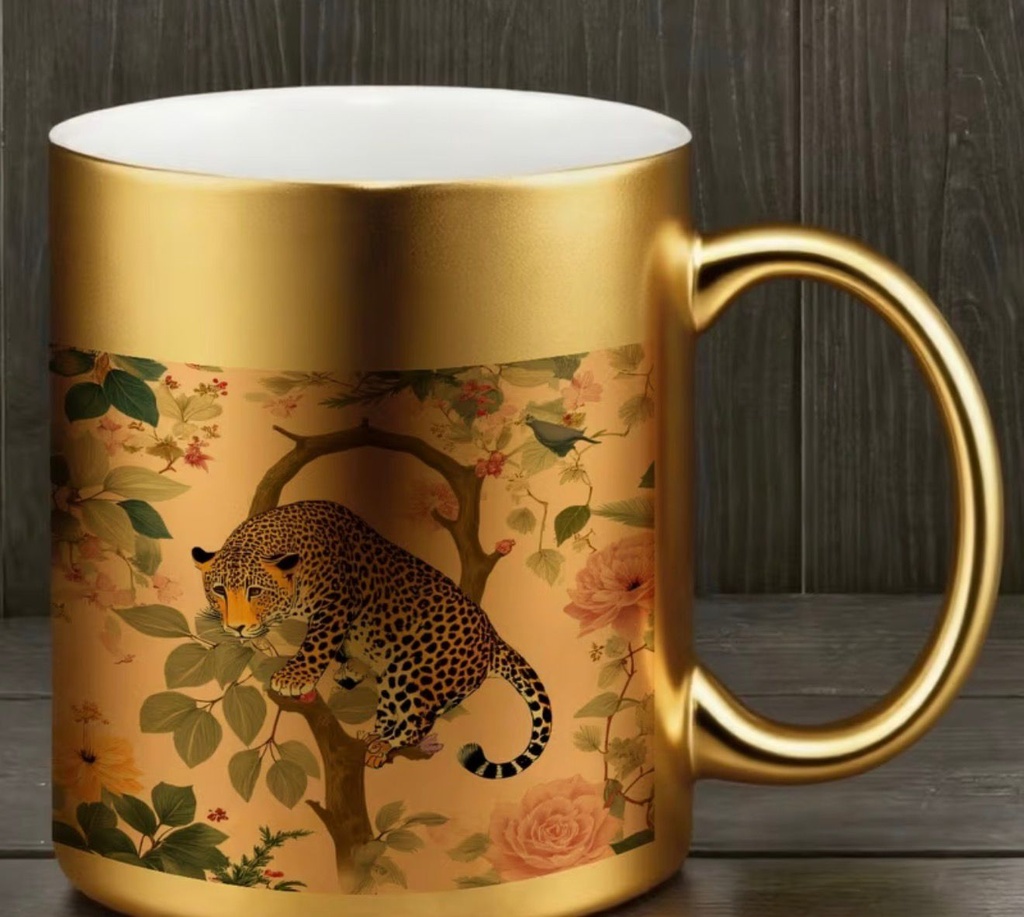 Golden Leopard Ceramic Mug