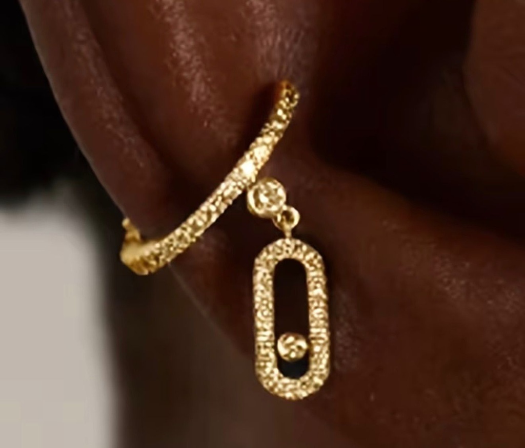 Ear clip plated stainless steel earrings