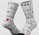 Heartbeat Print Socks