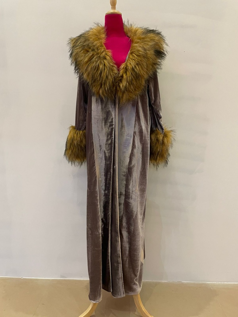 Fur Velvet Coat Abaya