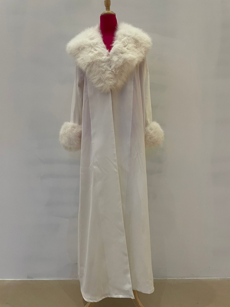 Elegant Fur Coat Abaya