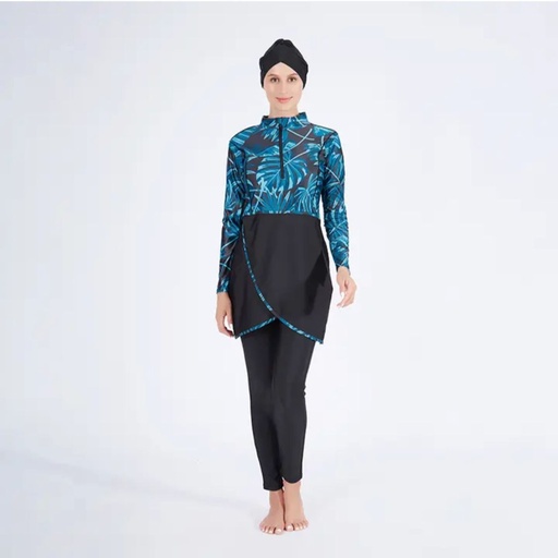 Women's Modest Full-Coverage Swimwear Set, 3-Pieces 