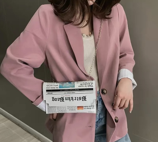 [55726533] Vintage Newspaper Shaped Novelty Bag