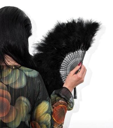 [84528946] Vintage Marabou Feather Fan