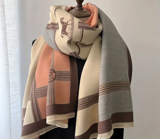 Belt & Horse Jacquard Scarf