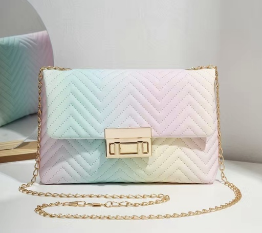 [58037023] Ombre Wavy Quilted Crossbody Bag