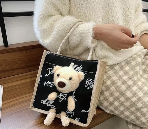 Cow Print Bear Handbag