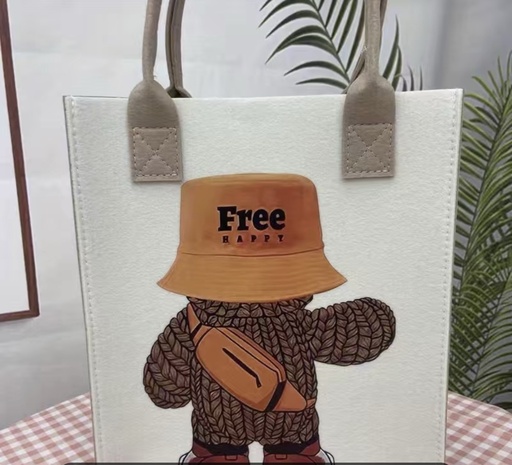 [39624147] Cartoon Pattern Felt Bag