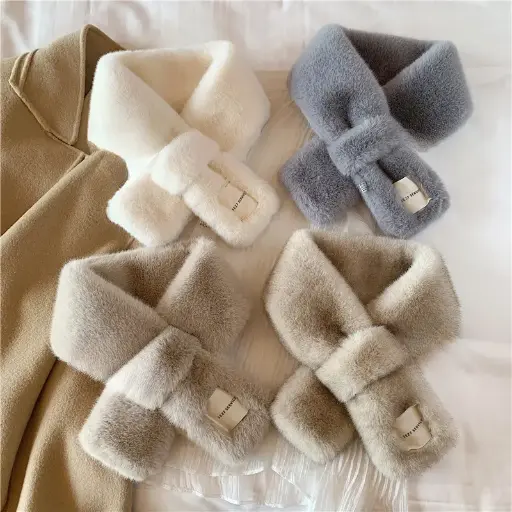 Girls Neck Faux Fur Collar