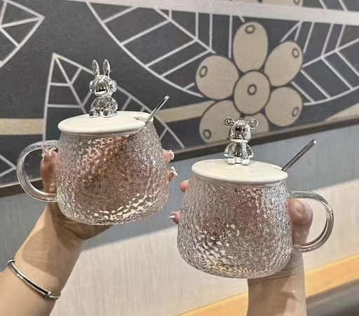 Rabbit or Bear Glass Mug