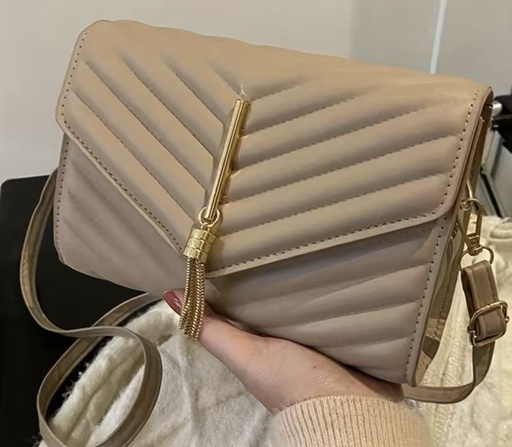 Metal Tassel Square Shoulder Bag