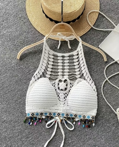 Beads Fringe Trim Top