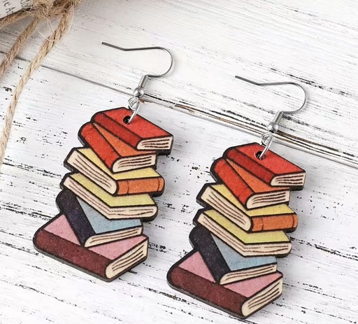 [84529221] Book Stack Earrings