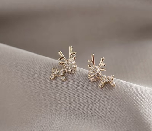 [67296460] Rain Dear Zircon Stud Earrings