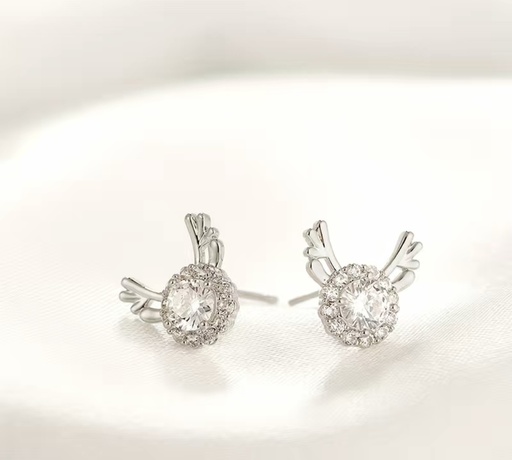 Rain Deer Sparkling Christmas Earrings