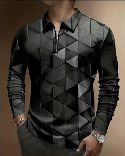 Geometric Long Sleeve Shirt