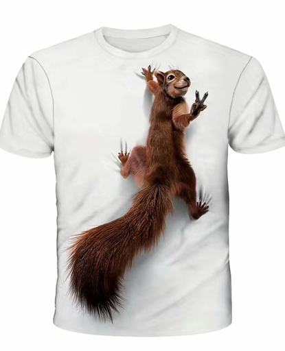Squirrel Print Men T-Shirt
