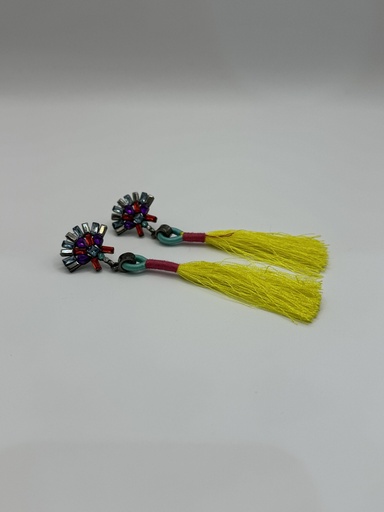 Floral Tassel Earrings
