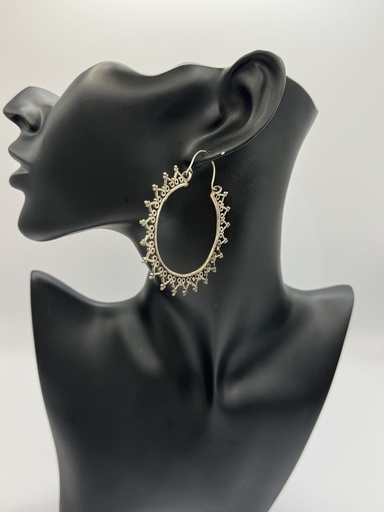 [12011753] Round sliver earrings