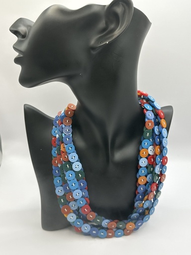 Buttons layered necklace