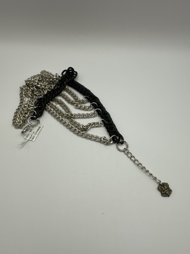 [44473723] Black & Silver chain Anklet