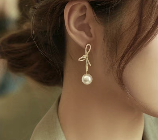 [84530208] Pearl Knot Earrings
