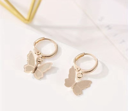 [84530284] Frosted Butterfly Earrings