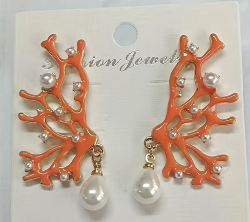Coral Stud Earrings