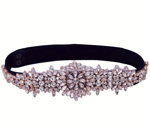Rhinestone flower belt
