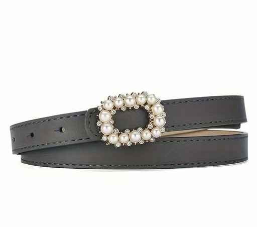 [84530374] Pearls Buckle Belt