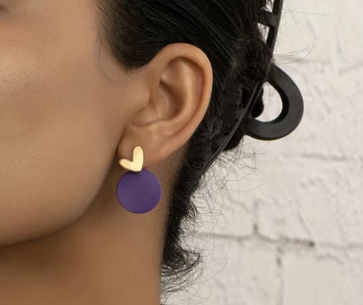 Button Heart Earrings
